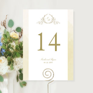 Carte Personnalisé, Chic Mariage Champagne Monogram