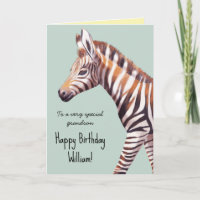 Personnalisé Cute Baby Zebra Anniversaire