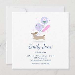 Carte Personnalisé Dachshund Amour fête d'anniversaire r