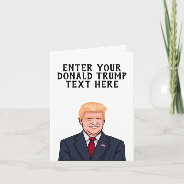 CARTE PERSONNALISÉ DONALD TRUMP (Devant)