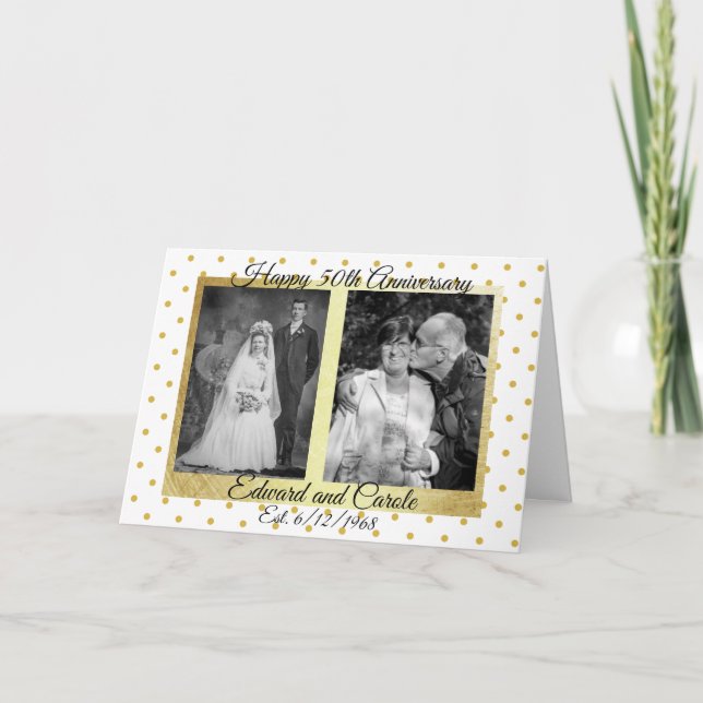 Carte Personnalisé épousant l'anniversaire de photos (Devant)