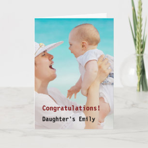 Carte Personnalisé Félicitations Parents Nouveau-né bébé