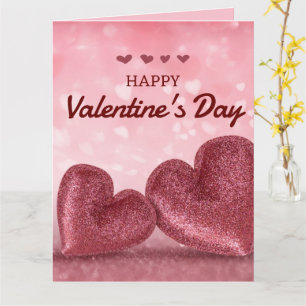 Carte Personnalisé Glittering Purple Heart brillant Vale