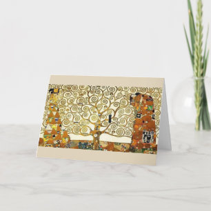 Carte Personnalisé. Gustav Klimt. Arbre de vie.