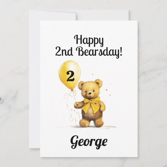 Carte Personnalisé Happy 2e anniversaire Félicitations (Devant)