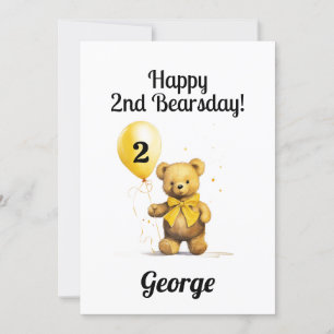 Carte Personnalisé Happy 2e anniversaire Félicitations