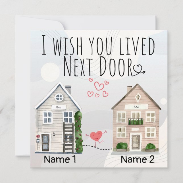 Carte Personnalisé Je Souhaite Que Vous Aimiez Vivre À P (Devant)