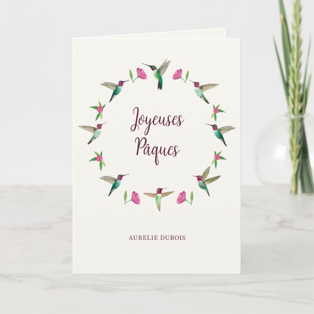 Carte Personnalisé Joyeuses Pâques (Devant)