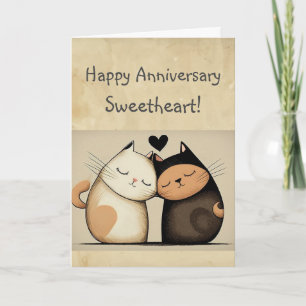 Carte Personnalisé Joyeux Anniversaire Chats adorables