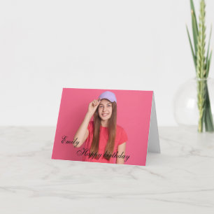 Carte Personnalisé Joyeux Anniversaire Photo femme citat