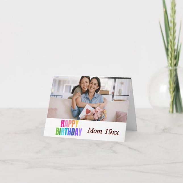 Carte Personnalisé Joyeux Anniversaire Photo Nom Citatio (Devant)