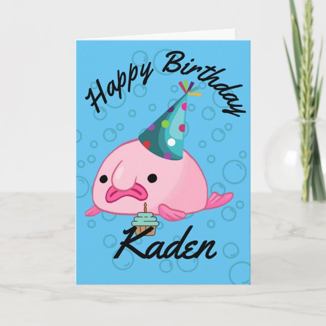 Carte Personnalisé Joyeux Blobfish (Devant)