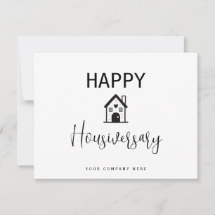 Carte Personnalisé Joyeux Housiversary Cœur Immobilier