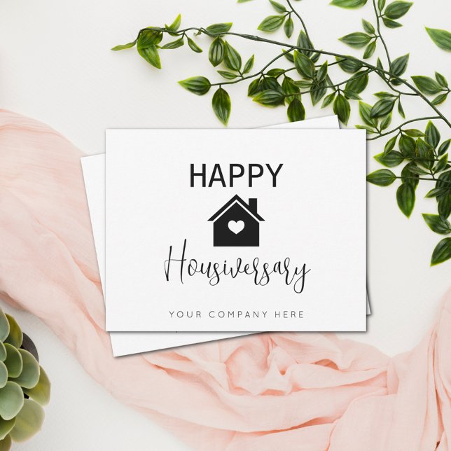 Carte Personnalisé Joyeux Housiversary Immobilier  (Créateur téléchargé)