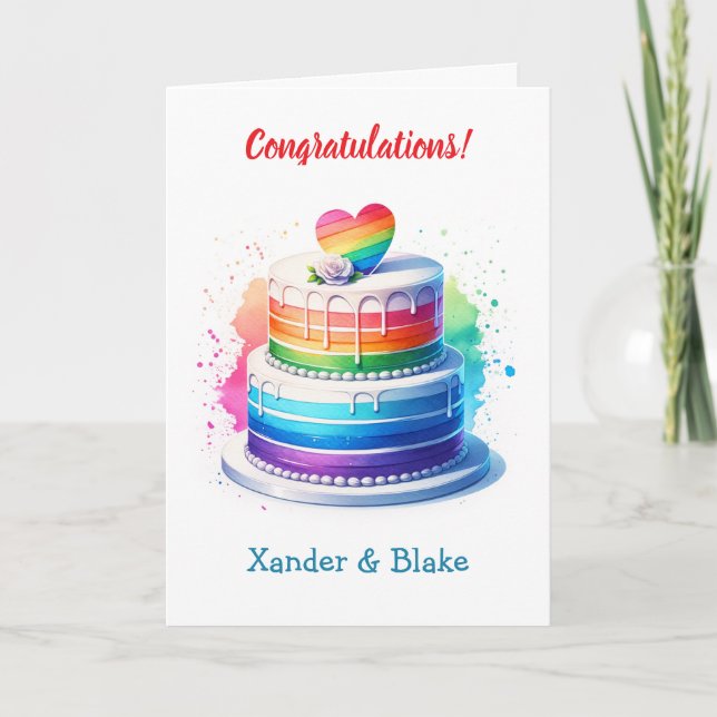 Carte Personnalisé LGBTQIA+ Félicitations pour votre Mar (Devant)