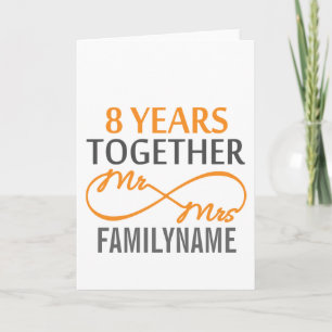 Carte Personnalisé M. et Mme 8h Anniversaire