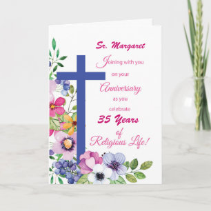 Carte Personnalisé Nom et année, Anniversaire Nun Vie re