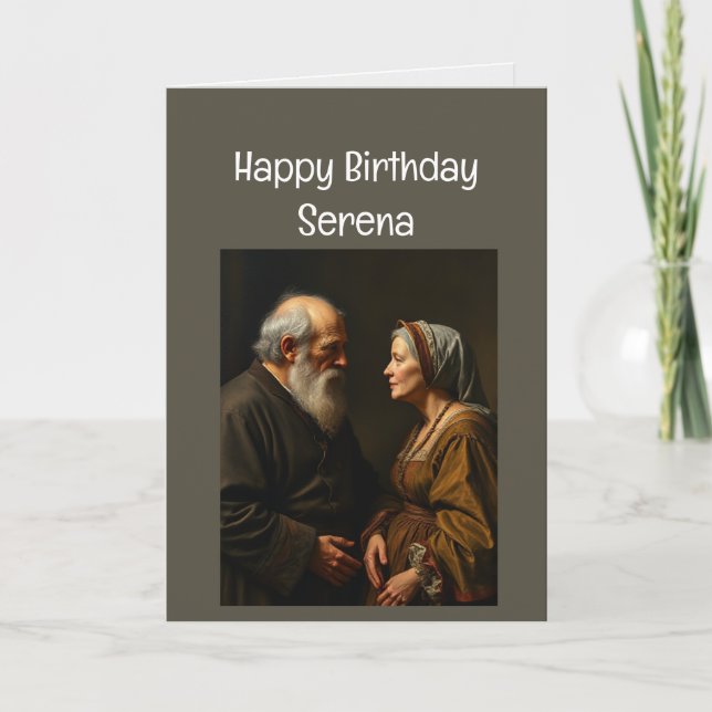 Carte Personnalisé Nom Funny Anniversaire Vieillir (Devant)