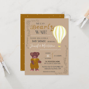 Carte Personnalisé, nous pouvons attendre un Baby shower