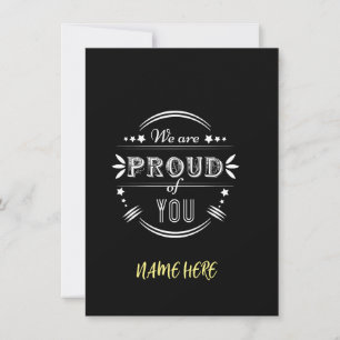 Carte Personnalisé Nous sommes fiers de vous