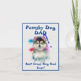 Carte Personnalisé Pomsky Papa Chien Best Crazy Chien Pa