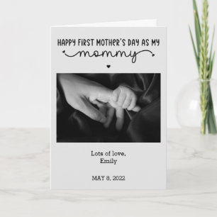 Carte Personnalisé Première fête des mères mignonne phot