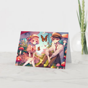 Carte Personnalisé romantique Anime Couple