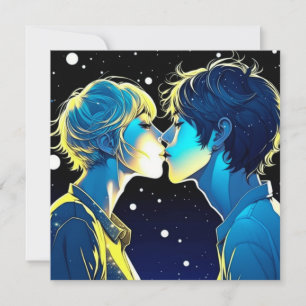 Carte Personnalisé romantique Anime Couple Valentine's D