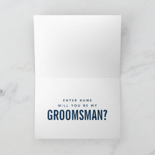 Carte Personnalisé Serez-Vous Mon Groomsman / Meilleur H