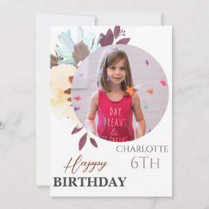 Carte Personnalisé Simple Anniversaire Photo stylé amusa