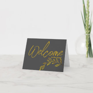 Carte Personnalisé simple Élégante Bienvenue dans l'équi