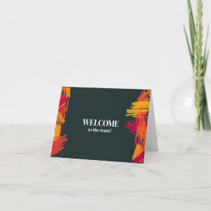 Carte Personnalisé simple Élégante Bienvenue dans l'équi