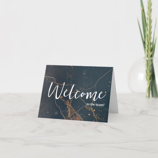 Carte Personnalisé simple Élégante Bienvenue dans l'équi (Devant)