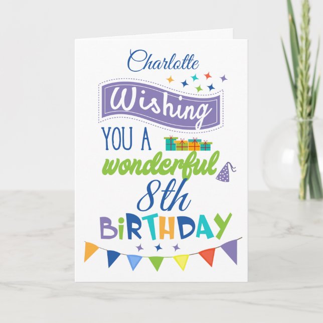 Carte Personnalisé Tout Âge Anniversaire Salutation (Devant)