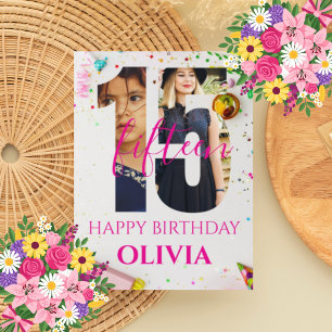 carte personnalisée 15e anniversaire