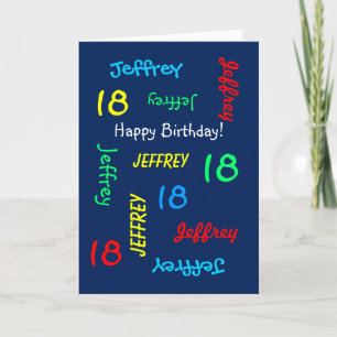 Carte personnalisée 18e anniversaire N'importe que