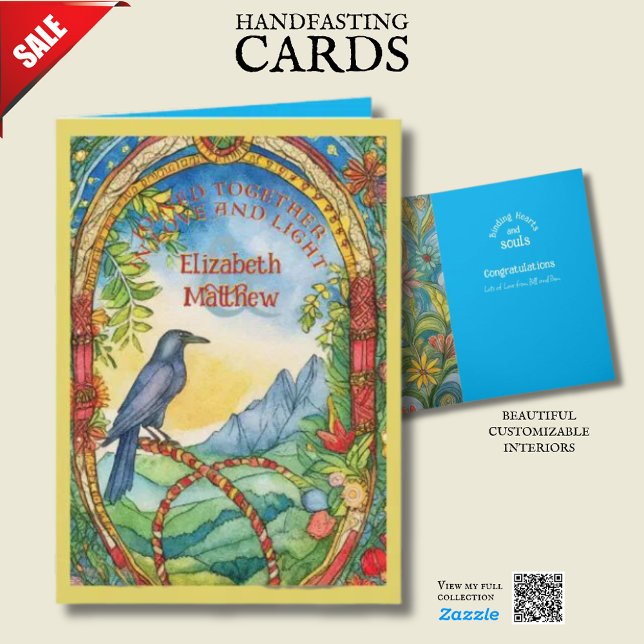 CARTE PERSONNALISÉE À LA MAIN PAGAN CELTIC RAVEN (Créateur téléchargé)