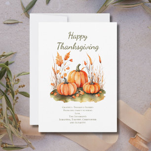 Carte personnalisée Automne Thanksgiving Day Card