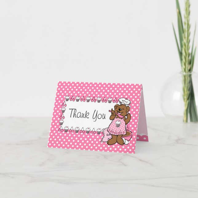 Carte personnalisée Bear Little Baker (Devant)