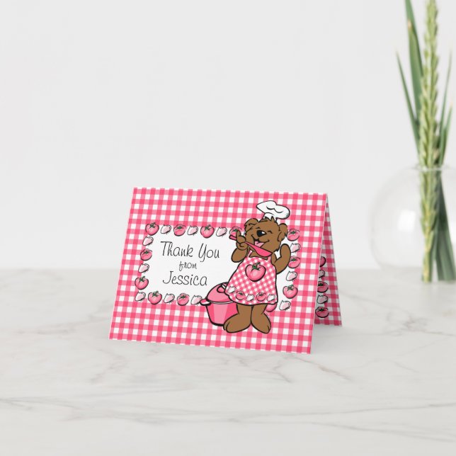 Carte personnalisée Bear Little Chef (Devant)
