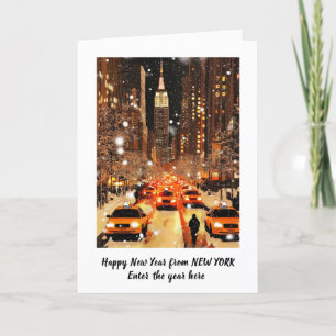 Carte personnalisée Bonne Année 2025 New York