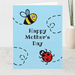 Carte personnalisée coccinelle + bourdonnement pou