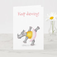 Carte personnalisée 'continuez à danser' avec un r