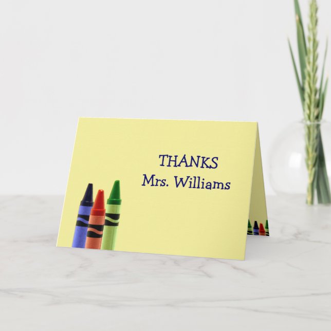 Carte personnalisée - Crayons (Devant)
