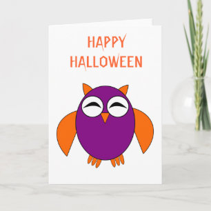 Carte personnalisée Cute Halloween Owl
