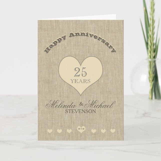 Carte personnalisée d'anniversaire au look rustiqu (Devant)