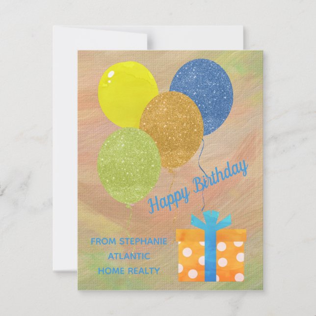 Carte personnalisée d'anniversaire de l'hypothèque (Devant)