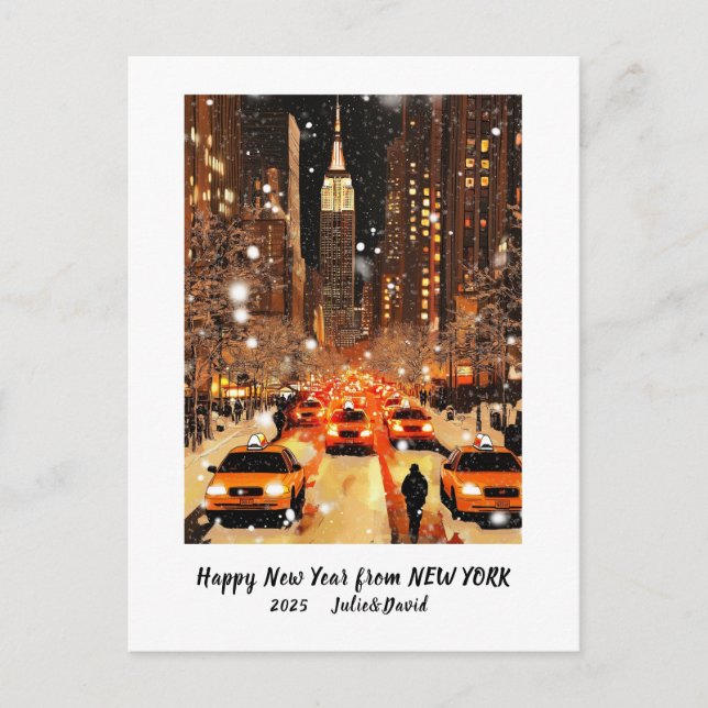 Carte personnalisée de Bonne Année à Manhattan (Devant)