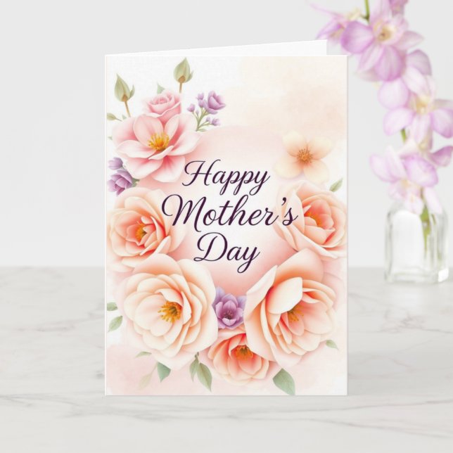 Carte personnalisée de Bonne Fête des Mères – Pers (Orchidée)