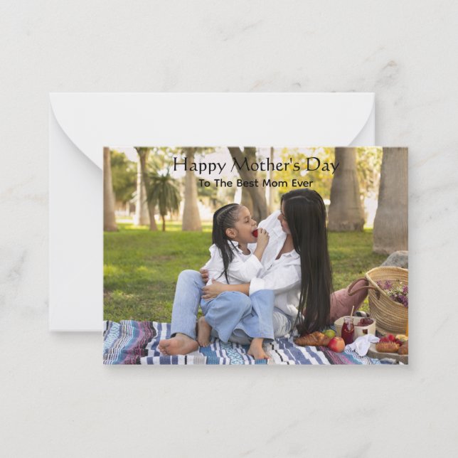 Carte personnalisée de fête des mères avec photo p (Devant)